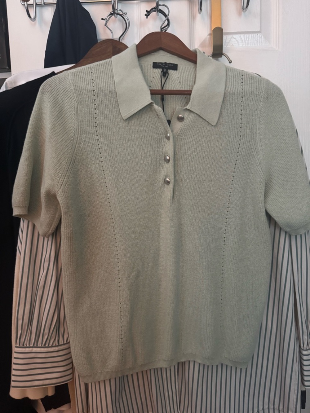 NWT rag & bone cashmere polo sweater